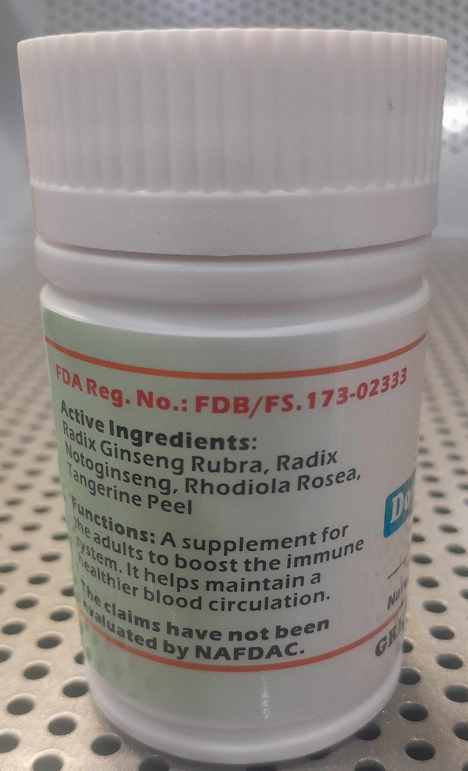 Double Ginseng Capsule (Energy &amp; Blood Circulation)