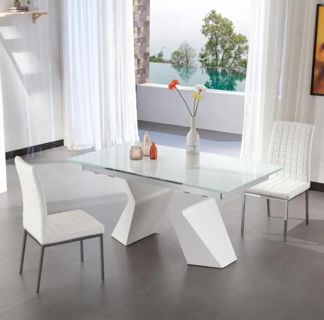 Glass Adjustable Dining Table – T838